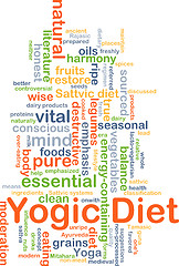 Image showing Yogic diet background concept