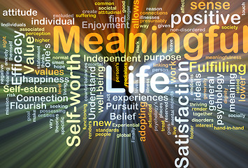 Image showing Meaningful life background concept glowing