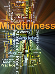 Image showing Mindfulness background concept glowing