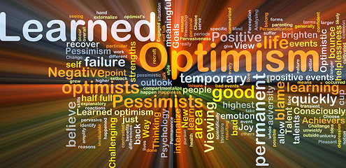 Image showing Learned optimism background concept glowing