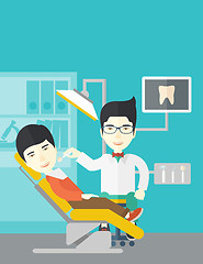 Image showing Patient and dentist.
