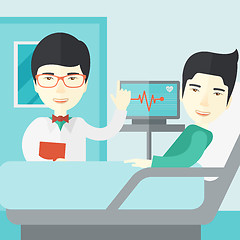 Image showing Doctor visiting patient.