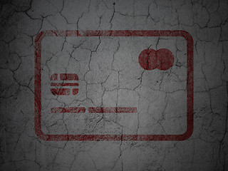 Image showing Money concept: Credit Card on grunge wall background