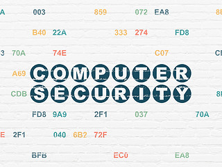 Image showing Safety concept: Computer Security on wall background