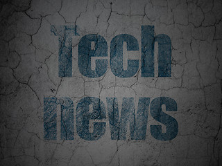 Image showing News concept: Tech News on grunge wall background