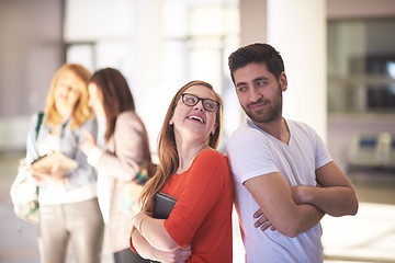 Image showing students couple standing together