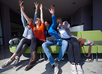 Image showing students group taking selfie