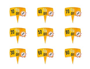 Image showing price tags with percentage discount