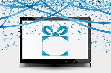 Image showing celebration image with laptop
