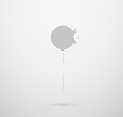 Image showing cracked balloon silhouette