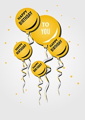 Image showing balloons and happy birthday