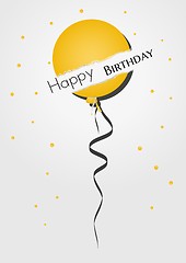 Image showing birthday card with broken balloon