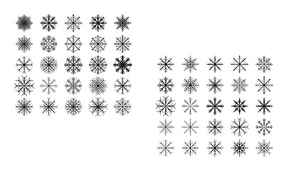 Image showing collection of snowflakes