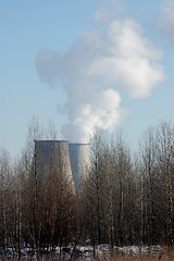 Image showing Air pollution. Power plant