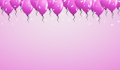 Image showing violet balloons on violet background
