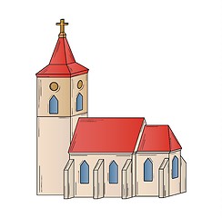 Image showing sketch of the church