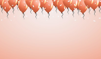 Image showing balloons on orange background