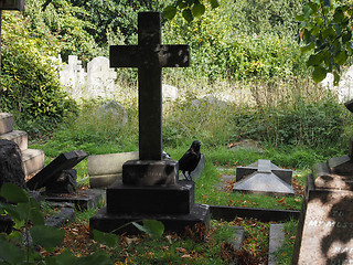 Image showing Tombs and crosses at goth cemetery