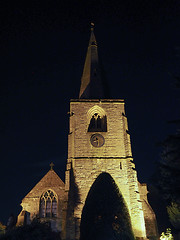 Image showing St Mary Magdalene church in Tanworth in Arden at night