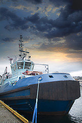 Image showing Boat at the harbour