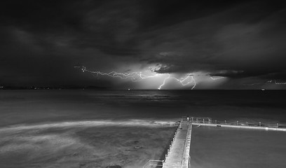 Image showing Collaroy storms and lightning