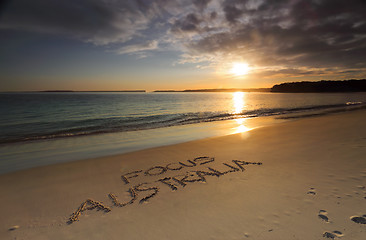 Image showing Focus on Australia Greenpatch Beach