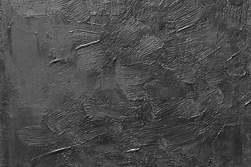 Image showing Grungy Dark Concrete Texture Wall