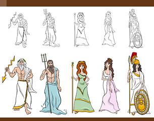 Image showing greek gods cartoon illustration