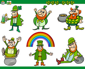 Image showing saint patrick day cartoon set