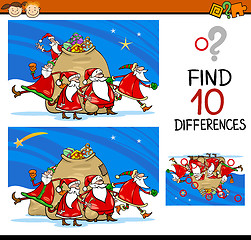 Image showing christmas differences task for kids