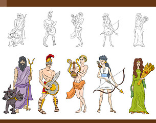 Image showing greek gods set illustration