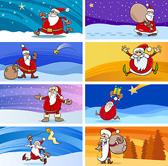 Image showing cartoon christmas greeting cards