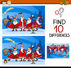 Image showing christmas find differences task
