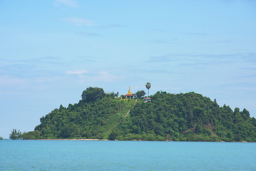 Image showing Pagoda on island near Myeik in Myanmar