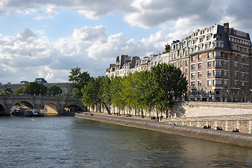 Image showing Seine embankment.