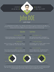 Image showing Cool dark modern resume cv template