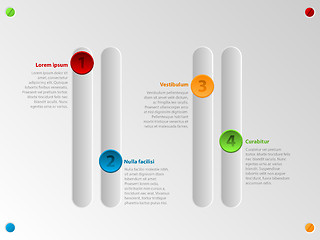 Image showing Cool color slider infographic with options
