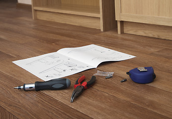 Image showing Tools on a floor