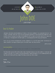 Image showing Cool dark cover letter resume cv template