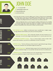 Image showing Cv resume template with arrow ribbon style