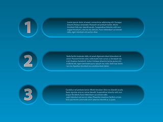 Image showing Simplistic 3d infographic design in blue