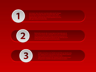 Image showing Red infographic design with options