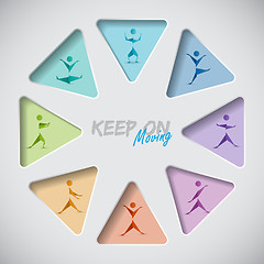 Image showing Keep on mooving fitness background