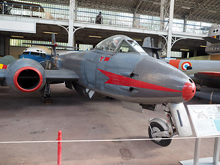 Image showing  Gloster Meteor MK VIII fighter antique airplane Brussels