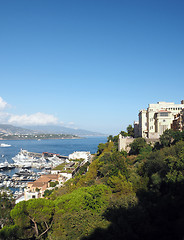 Image showing panoramic view  harbor port Monte Carlo Monaco Europe   