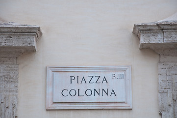 Image showing Road sign indicating a street name in Italian 