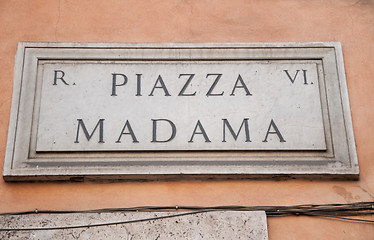 Image showing 
Road sign indicating a street name in Italian 