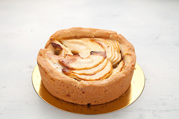 Image showing Fresh italian cake with apple and chocolate