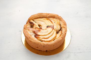 Image showing Fresh italian cake with apple and chocolate