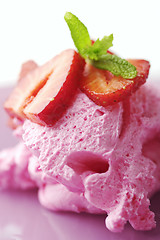 Image showing strawberry mousse